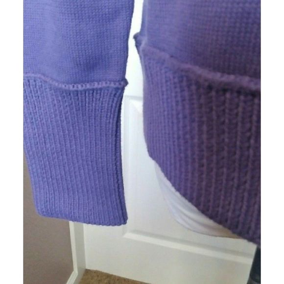 JNY PURPLE SWEATER CHUNKY KNIT TURRTLENECK COLLAR SWEATER S PETITE WOMEN SMALL P - Picture 6 of 9